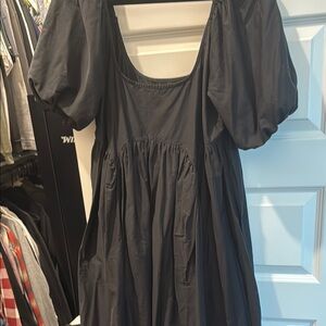 Black Puff Sleeve Dress